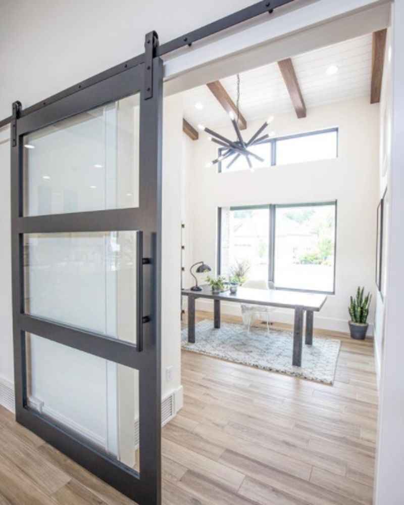 3Panel Glass Barn Door Artisan Hardware